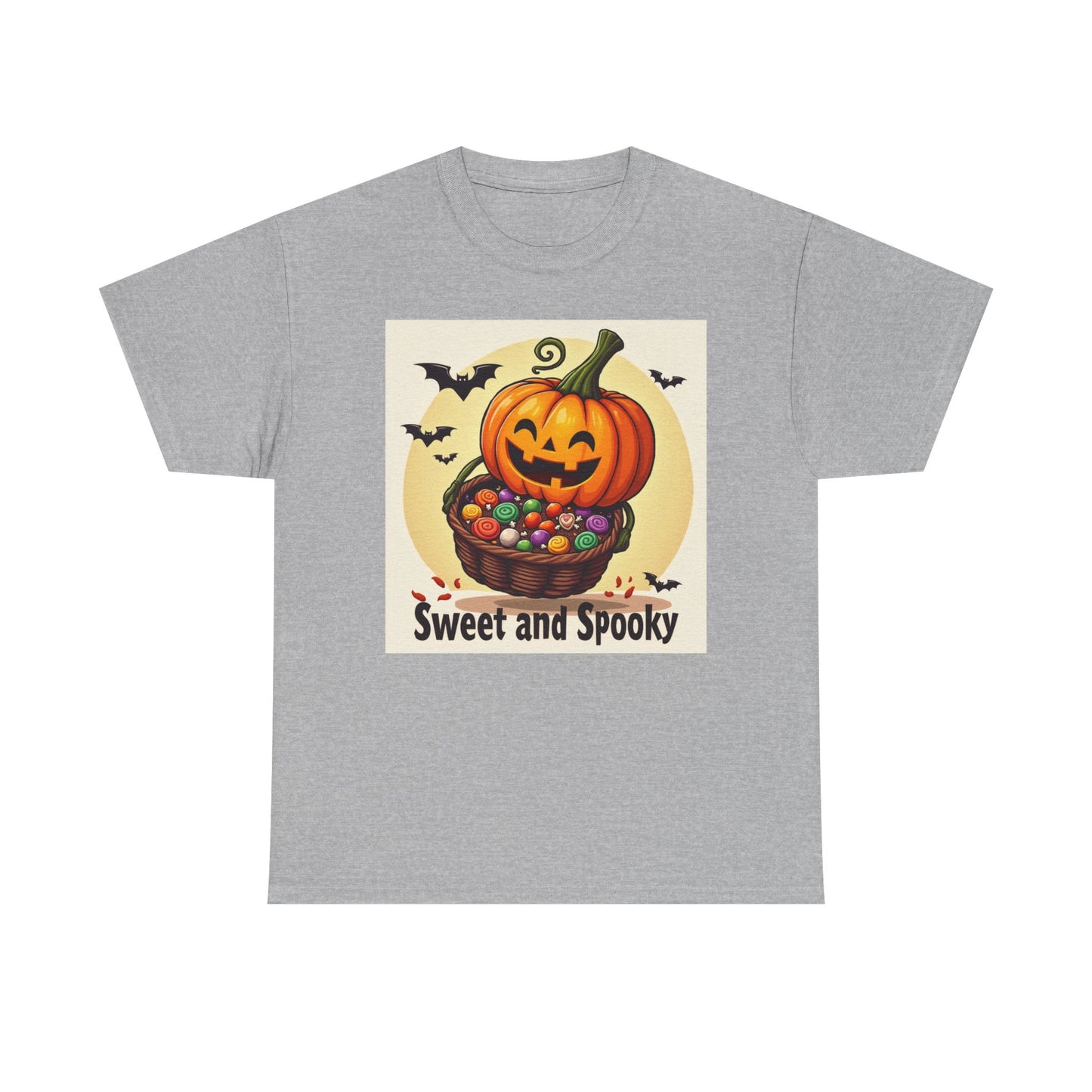 Novelty Tee Sweet and Spooky Pumpkin Tee - Perfect for Halloween, Fall Festivities, Family Gatherings, Casual Wear, Gifts