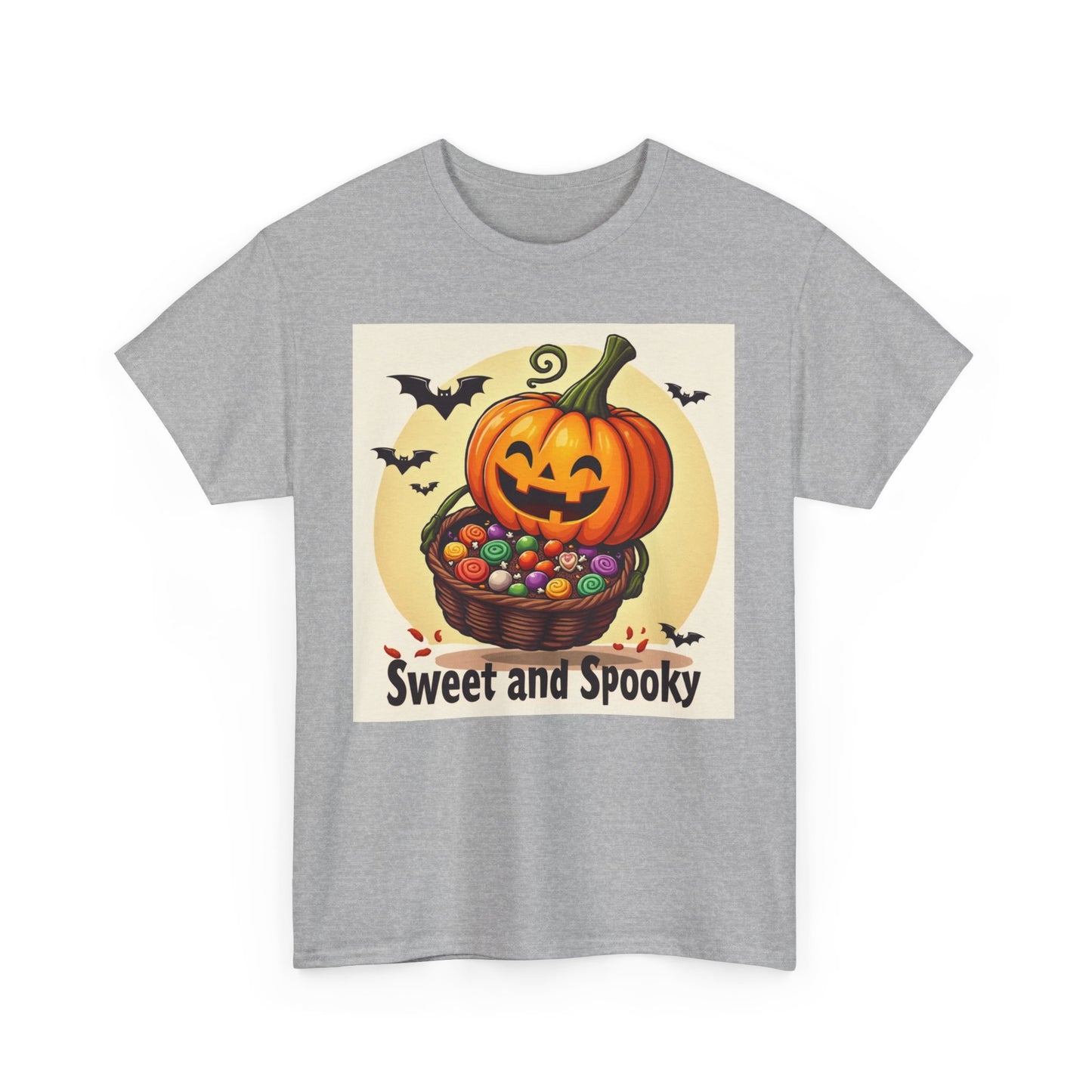 Novelty Tee Sweet and Spooky Pumpkin Tee - Perfect for Halloween, Fall Festivities, Family Gatherings, Casual Wear, Gifts