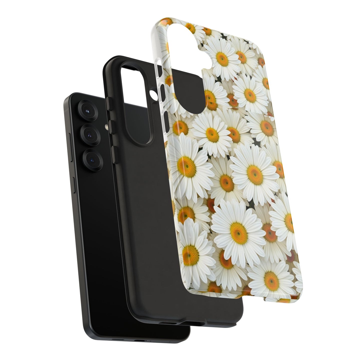 Floral Phone Case, Tough Cases, Daisy Pattern, Nature Lover Gift, Spring Accessory, Stylish Protection