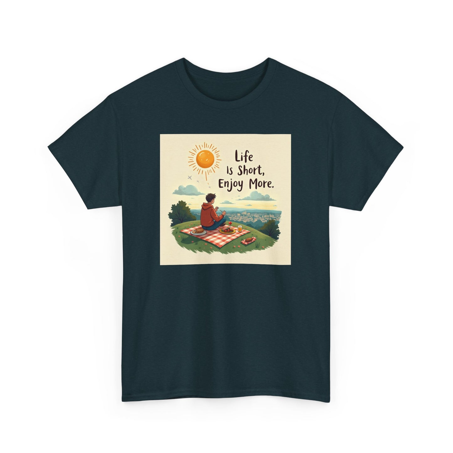 Life is Short Motivational Tee, Unisex Tee, Relaxation Shirt, Gift for Mindfulness, Inspirational Cotton T-Shirt