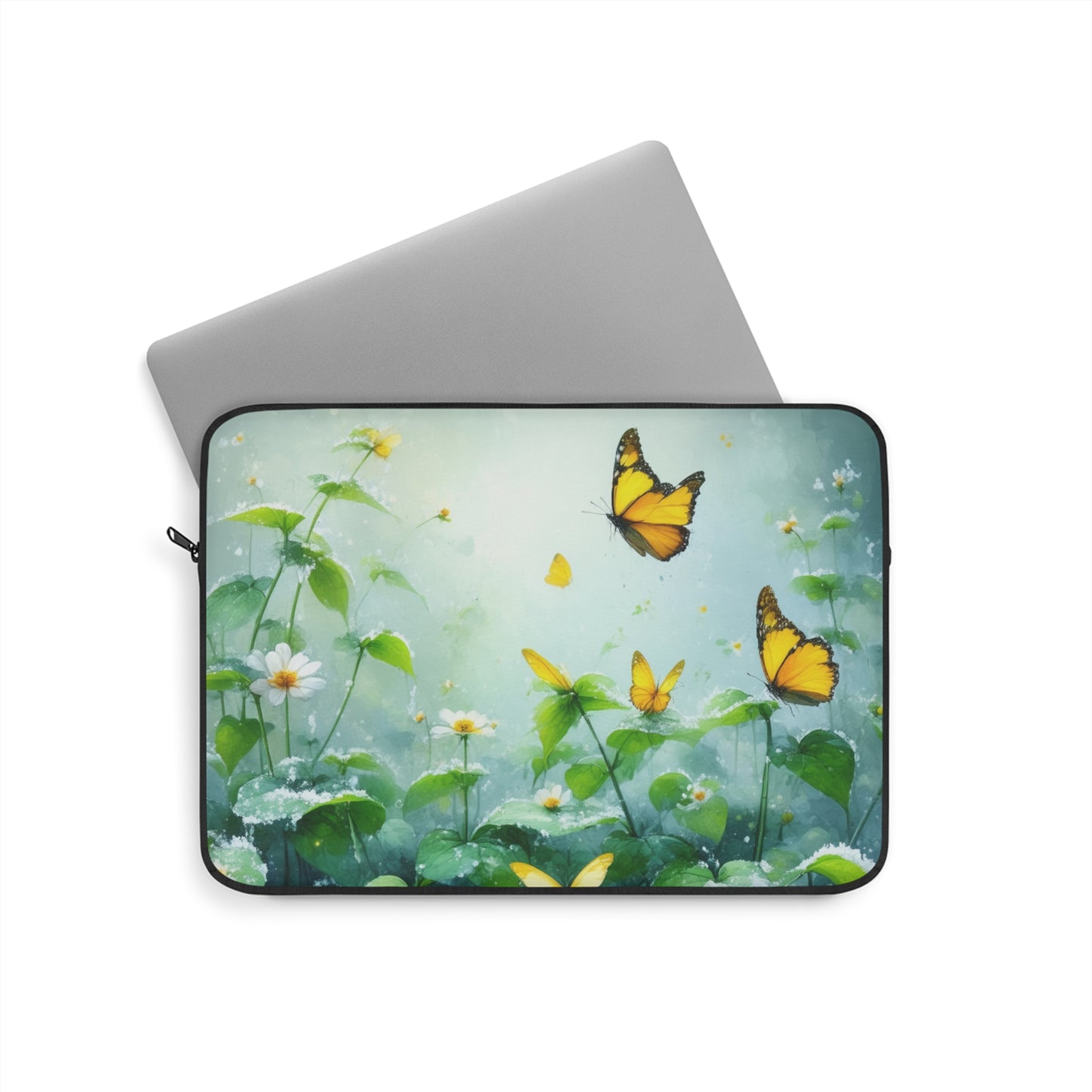Butterfly Garden Laptop Sleeve - Eco-Friendly Floral Laptop Case, Gift for Nature Lovers, Stylish Computer Bag, Butterfly Print Tech [...]