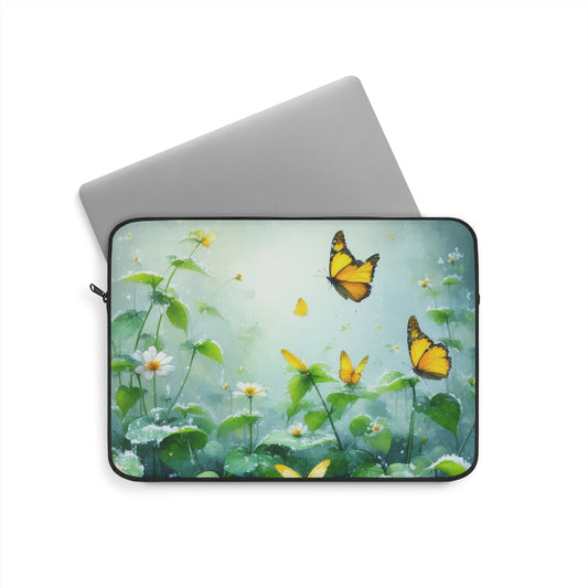 Butterfly Garden Laptop Sleeve - Eco-Friendly Floral Laptop Case, Gift for Nature Lovers, Stylish Computer Bag, Butterfly Print Tech [...]