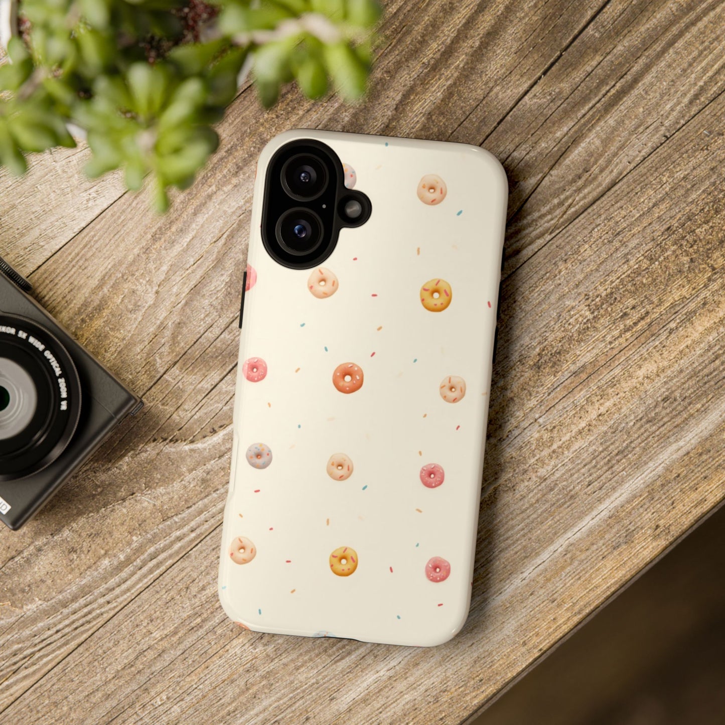 Donut Pattern Phone Case, Cute Phone Cover for Food Lovers, Fun Gift for Birthdays, Sweet Treats, Aesthetic Accessories