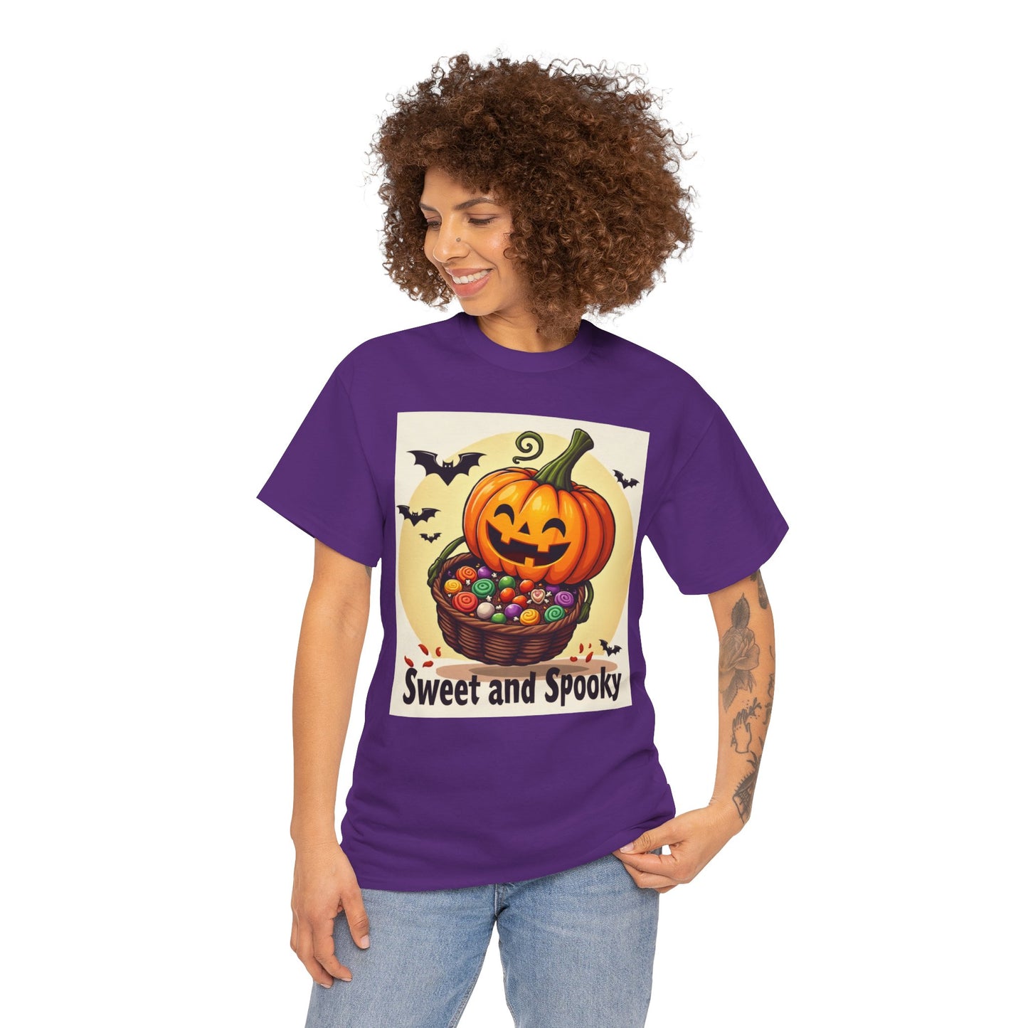 Sweet and Spooky Halloween Tee, Unisex Cotton Shirt for Fall, Pumpkin Lover's Gift, Trick or Treat Top, Halloween Party Wear