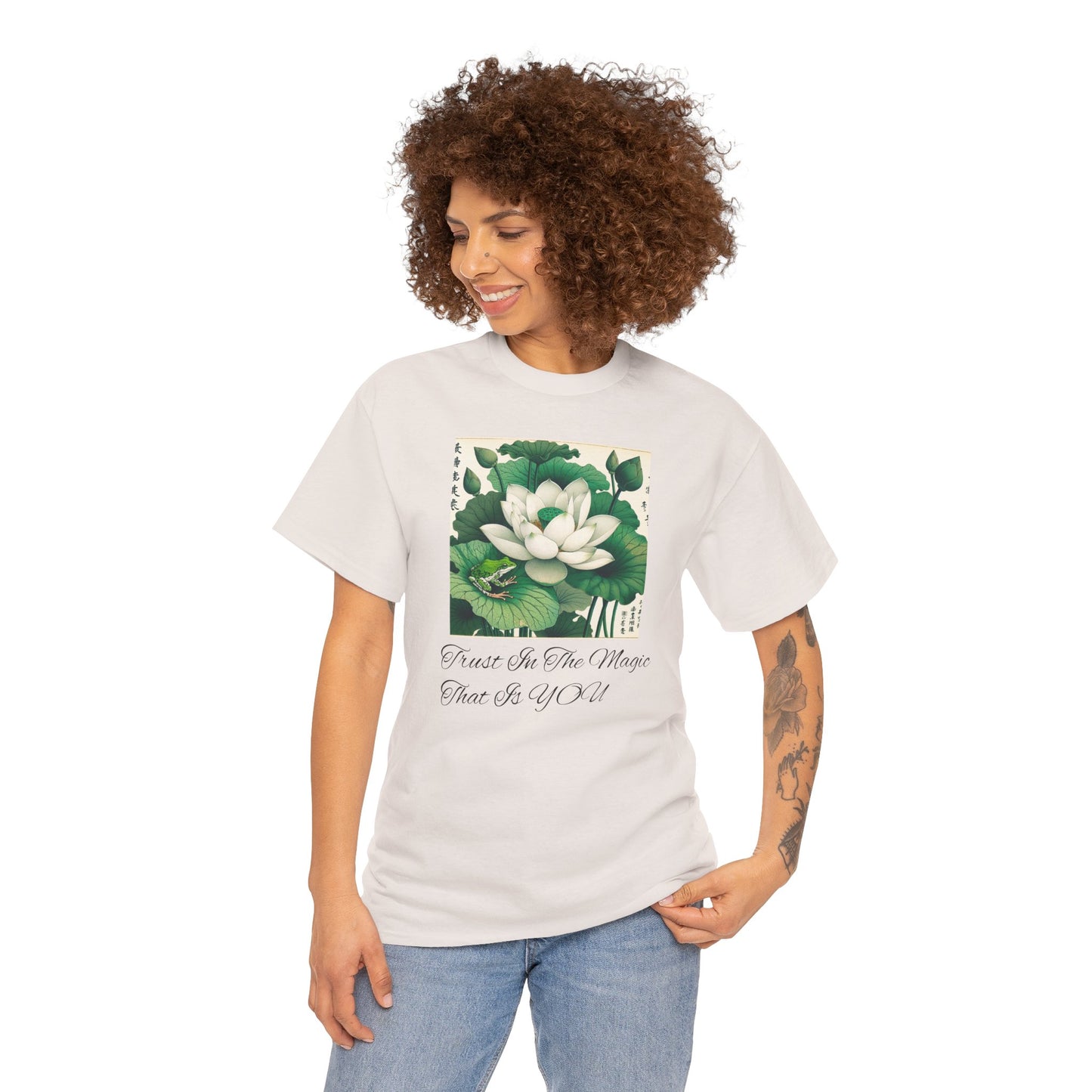 Lotus Flower Inspirational Tee - Mindfulness Shirt, Relaxed Summer Top, Unisex Gift, Yoga Apparel, Zen Fashion