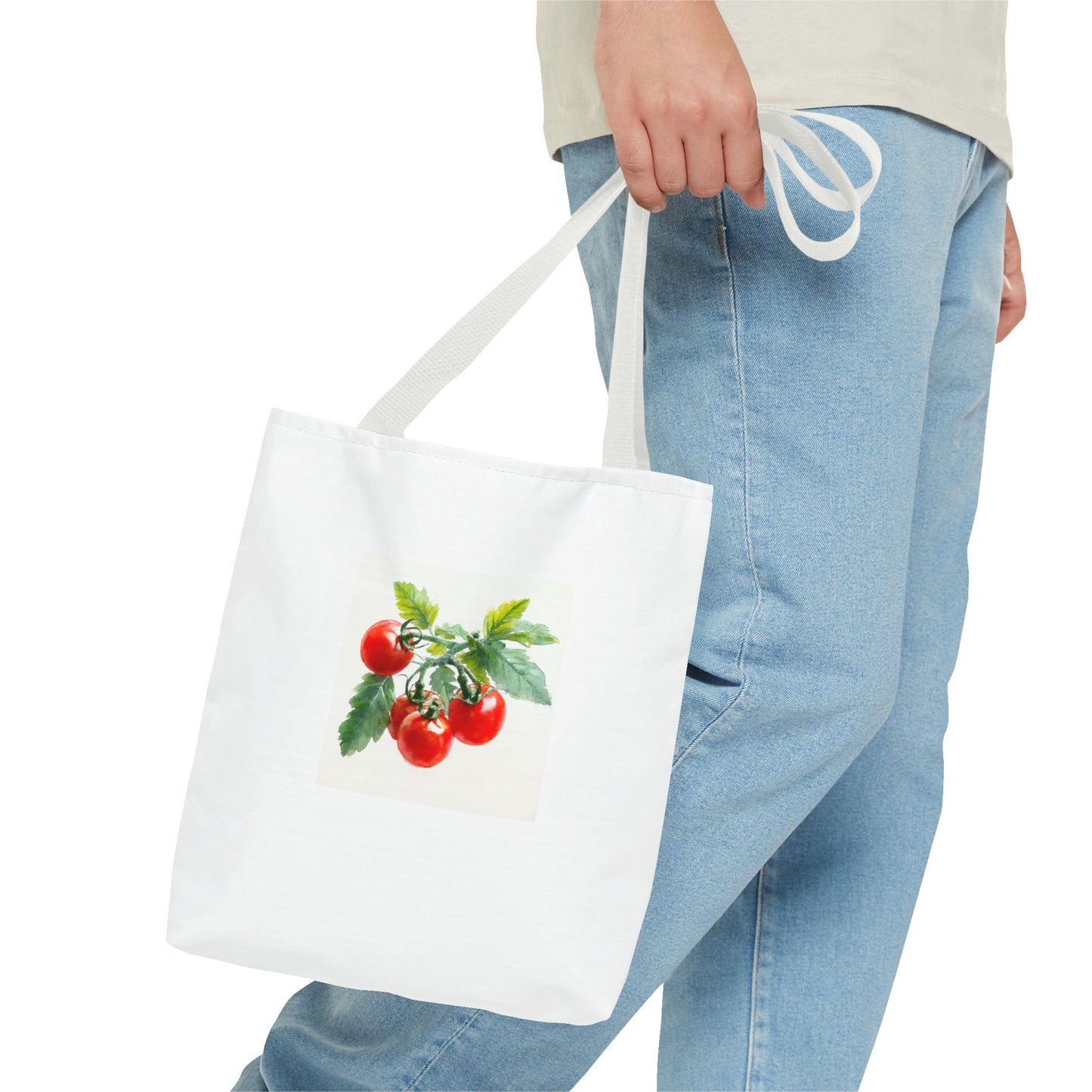Tomato Print Tote Bag - Perfect for Farmers Markets, Grocery Shopping, Eco-Friendly, Gardening Gifts, Summer Outings