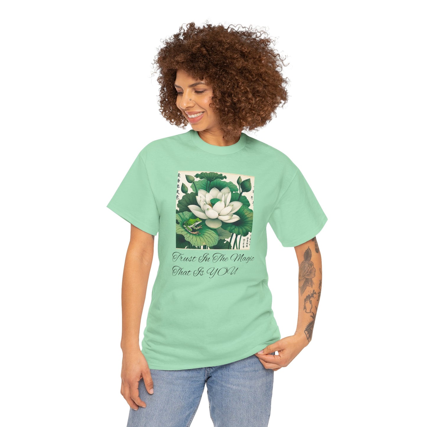 Lotus Flower Inspirational Tee - Mindfulness Shirt, Relaxed Summer Top, Unisex Gift, Yoga Apparel, Zen Fashion