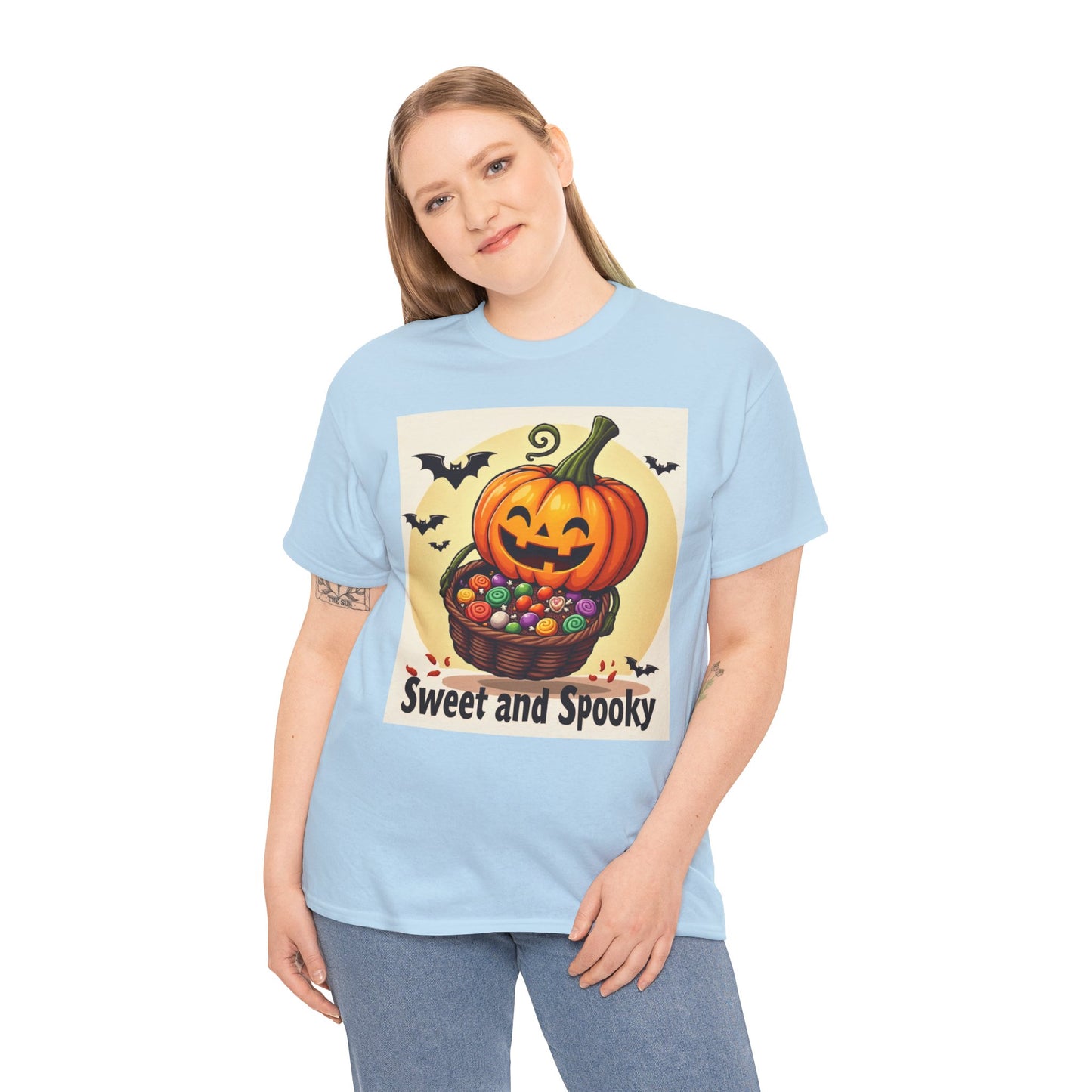 Sweet and Spooky Halloween Tee, Unisex Cotton Shirt for Fall, Pumpkin Lover's Gift, Trick or Treat Top, Halloween Party Wear
