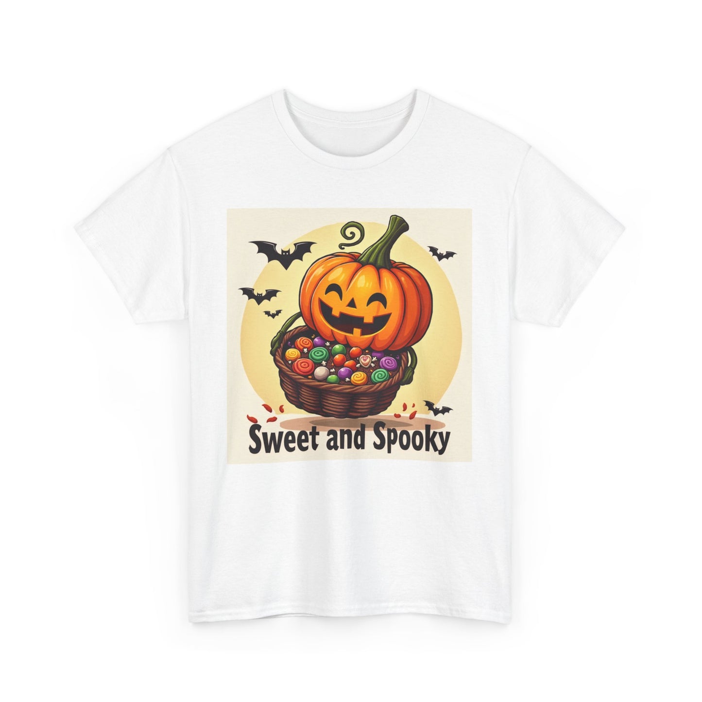 Novelty Tee Sweet and Spooky Pumpkin Tee - Perfect for Halloween, Fall Festivities, Family Gatherings, Casual Wear, Gifts