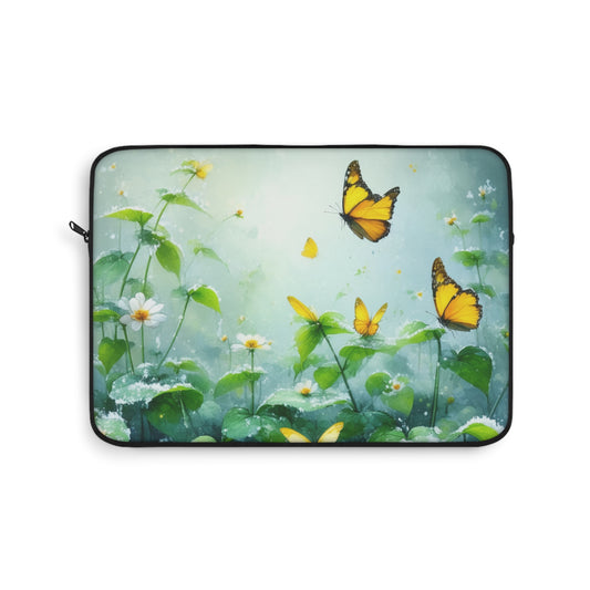 Butterfly Garden Laptop Sleeve - Eco-Friendly Floral Laptop Case, Gift for Nature Lovers, Stylish Computer Bag, Butterfly Print Tech [...]