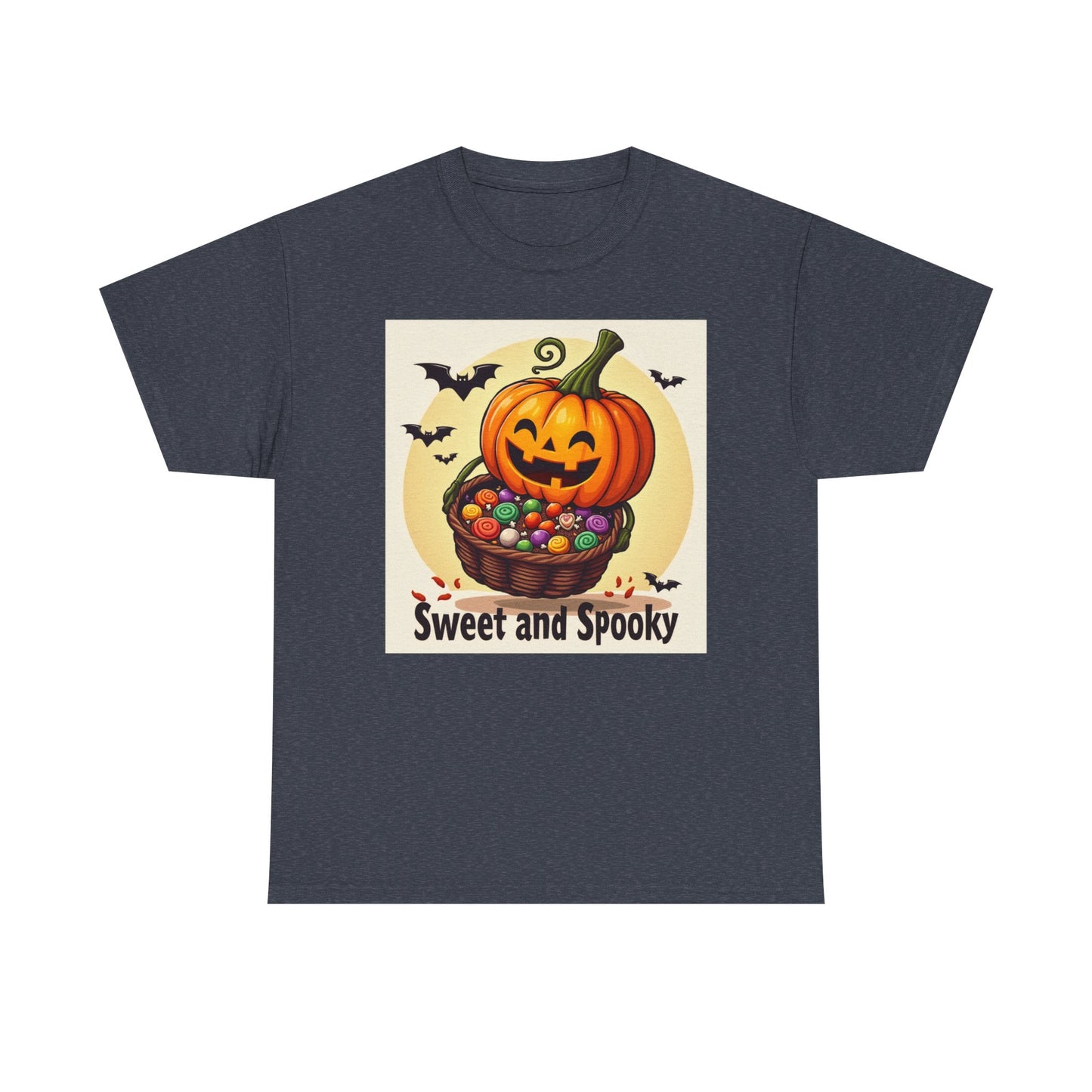 Novelty Tee Sweet and Spooky Pumpkin Tee - Perfect for Halloween, Fall Festivities, Family Gatherings, Casual Wear, Gifts