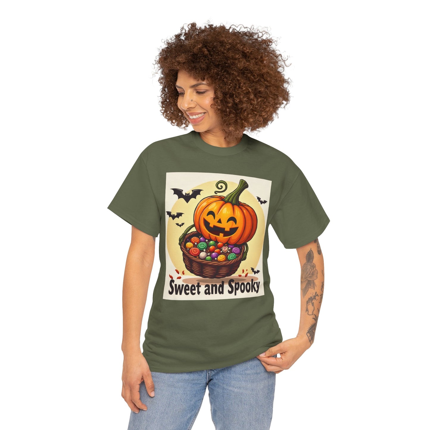 Sweet and Spooky Halloween Tee, Unisex Cotton Shirt for Fall, Pumpkin Lover's Gift, Trick or Treat Top, Halloween Party Wear