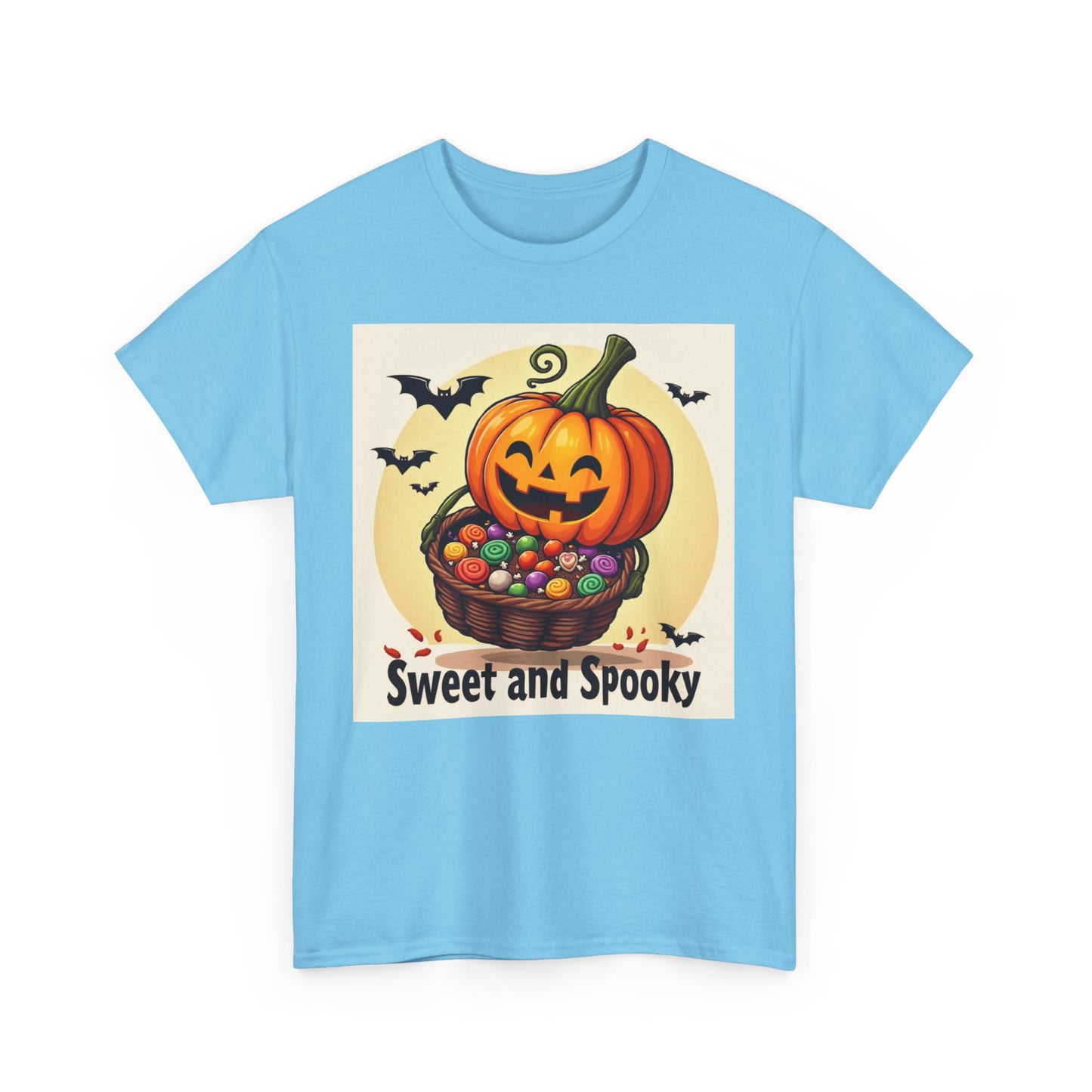 Novelty Tee Sweet and Spooky Pumpkin Tee - Perfect for Halloween, Fall Festivities, Family Gatherings, Casual Wear, Gifts
