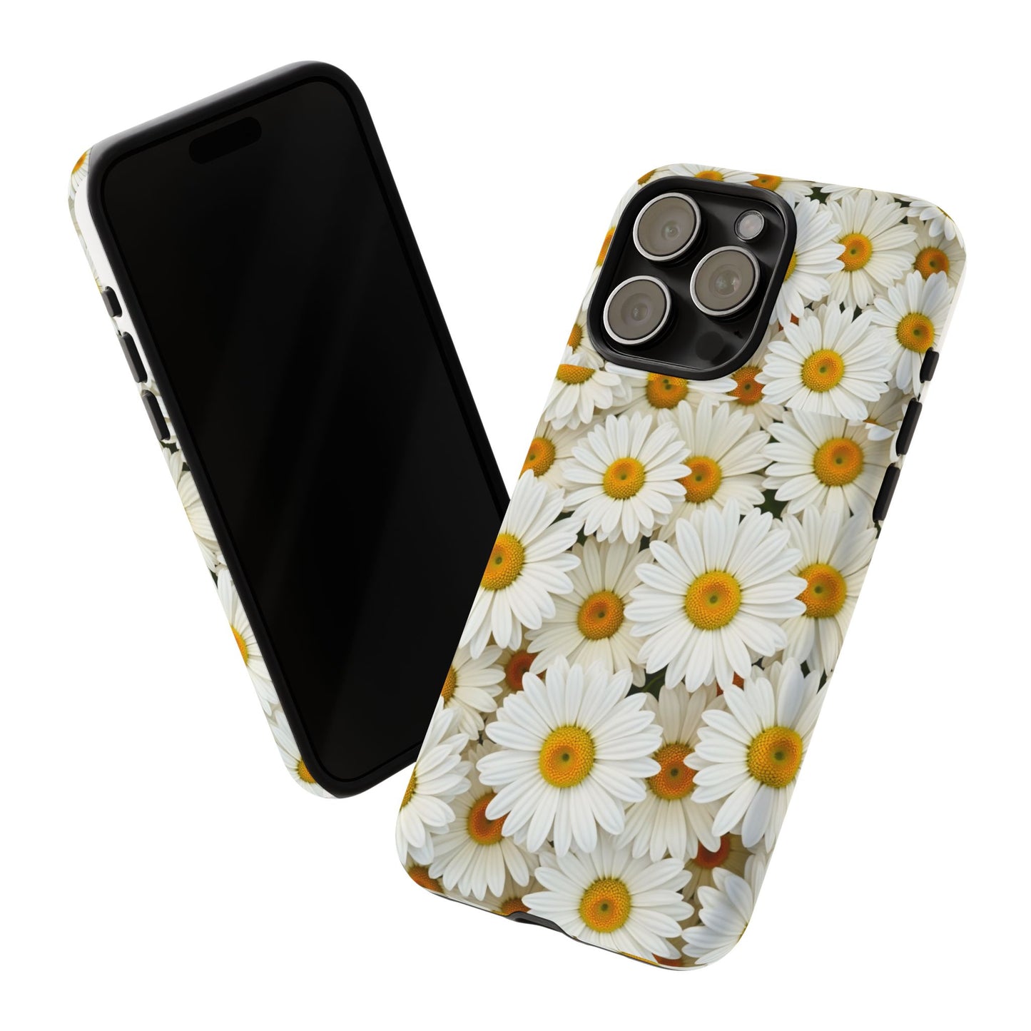 Floral Phone Case, Tough Cases, Daisy Pattern, Nature Lover Gift, Spring Accessory, Stylish Protection