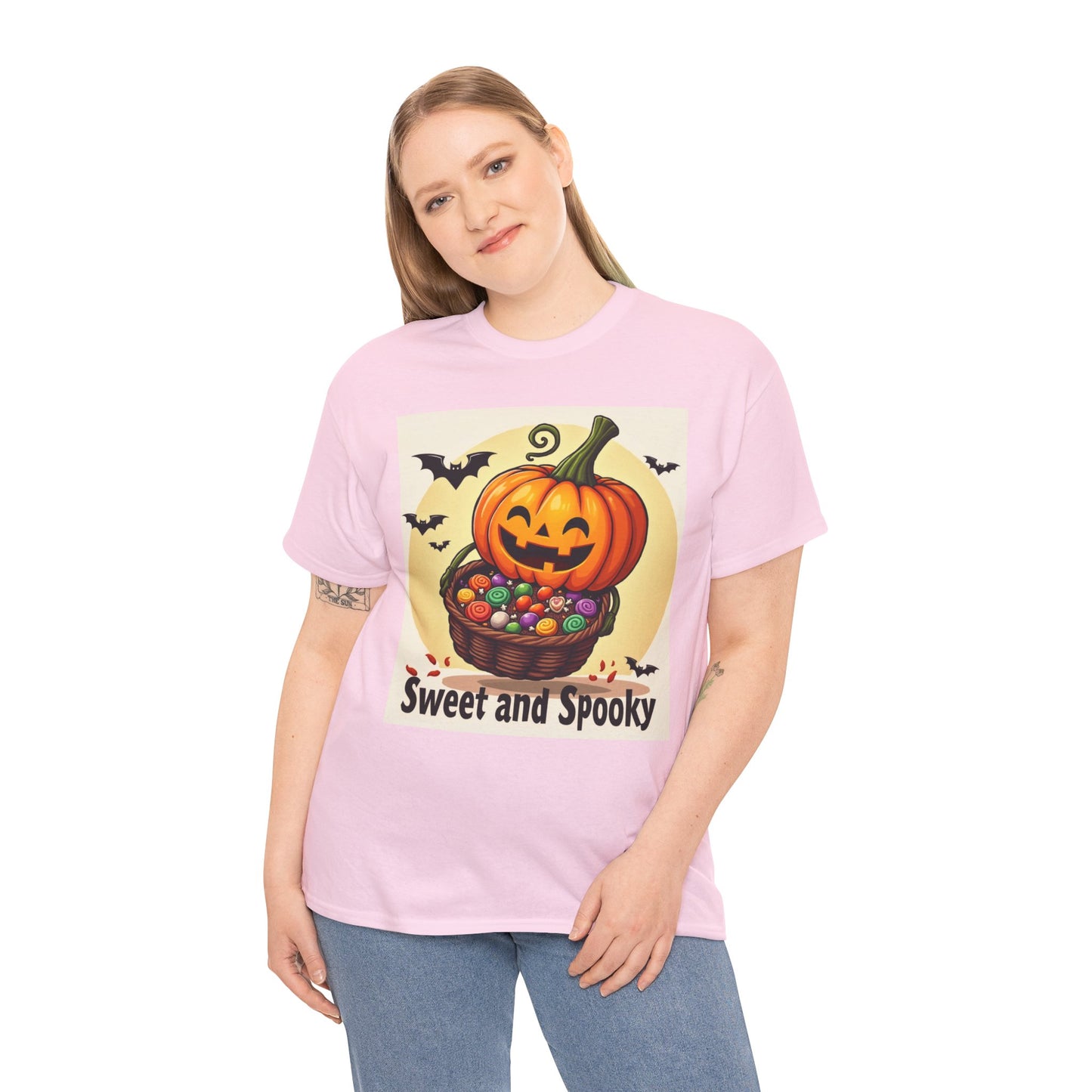 Sweet and Spooky Halloween Tee, Unisex Cotton Shirt for Fall, Pumpkin Lover's Gift, Trick or Treat Top, Halloween Party Wear