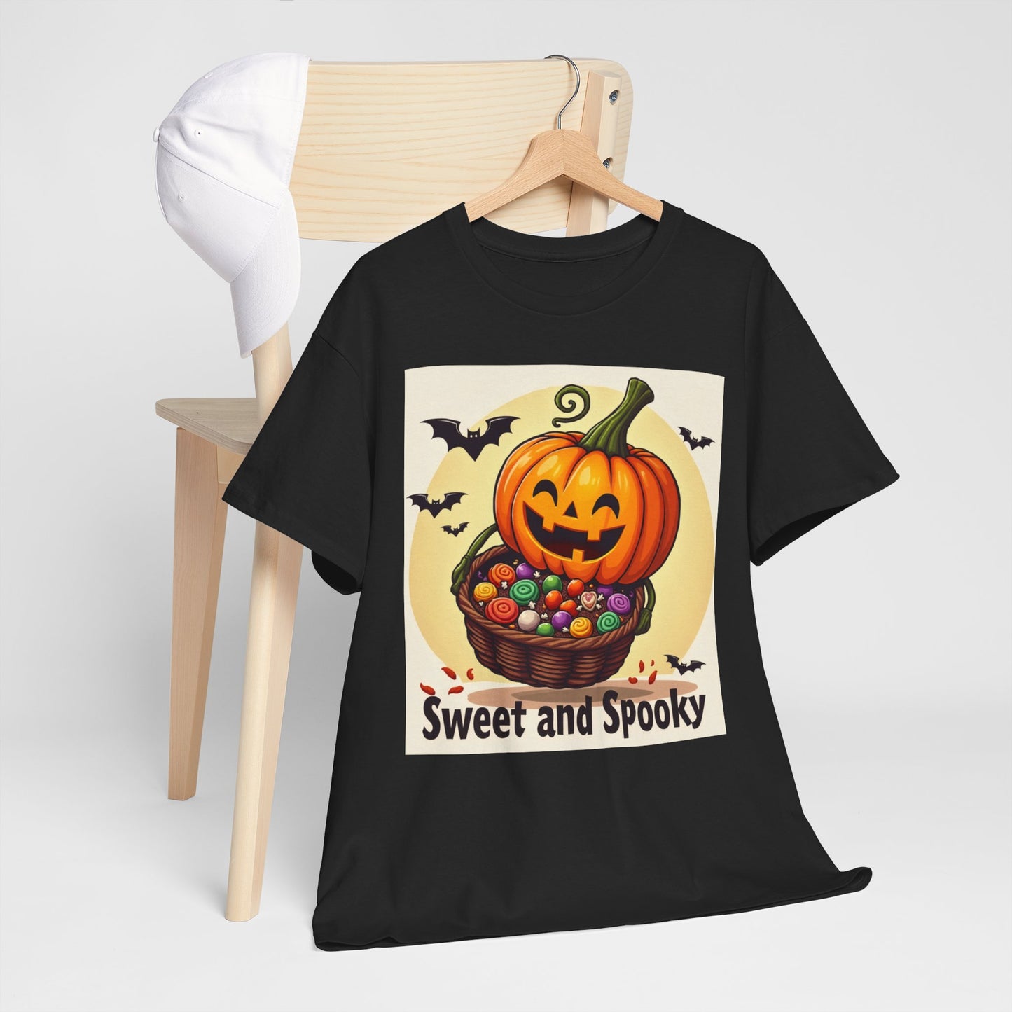 Sweet and Spooky Halloween Tee, Unisex Cotton Shirt for Fall, Pumpkin Lover's Gift, Trick or Treat Top, Halloween Party Wear