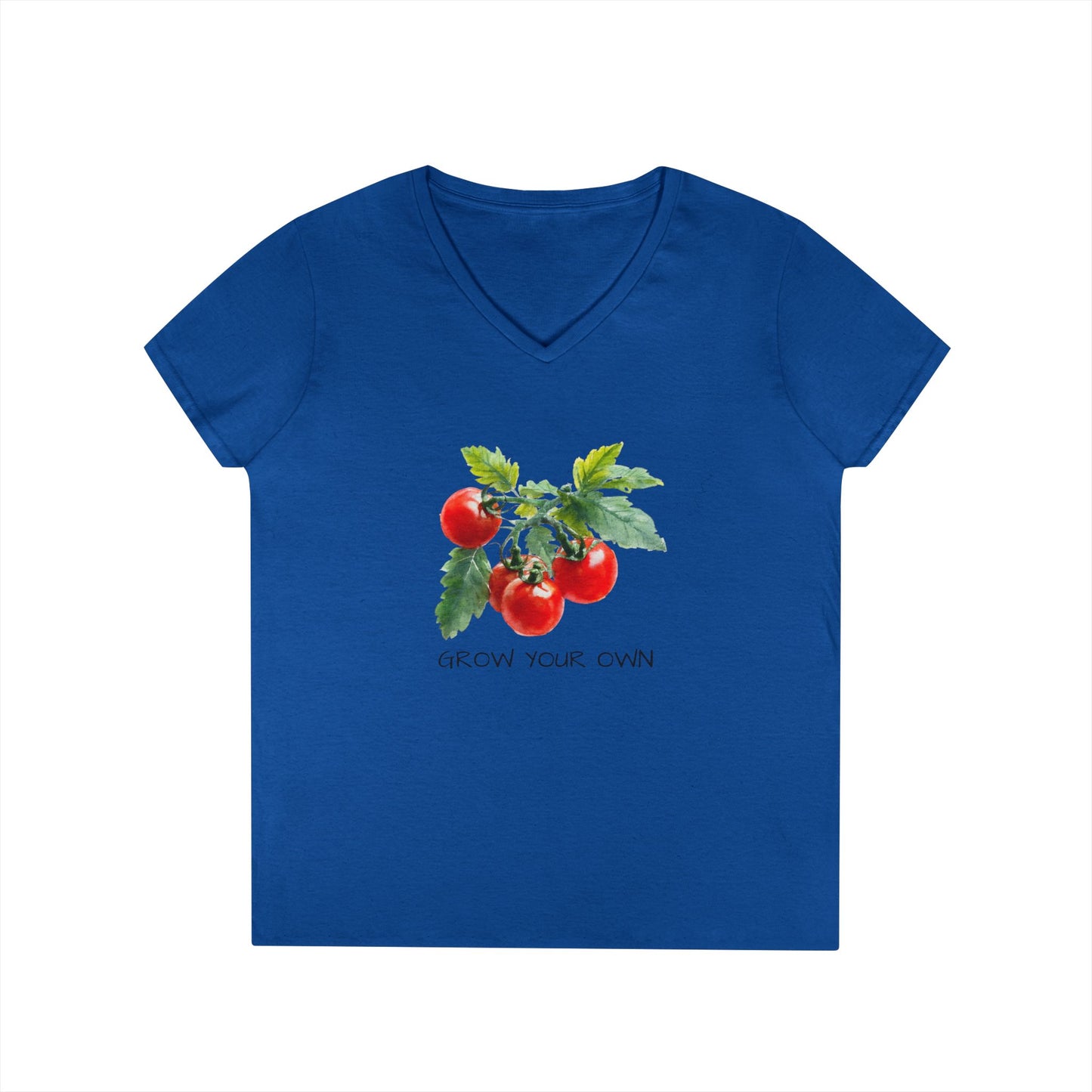Ladies' V-Neck T-Shirt, Botanical Tee, Gardening Gift, Eco-Friendly Apparel, Plant Lover Shirt, Grow Your Own T-Shirt