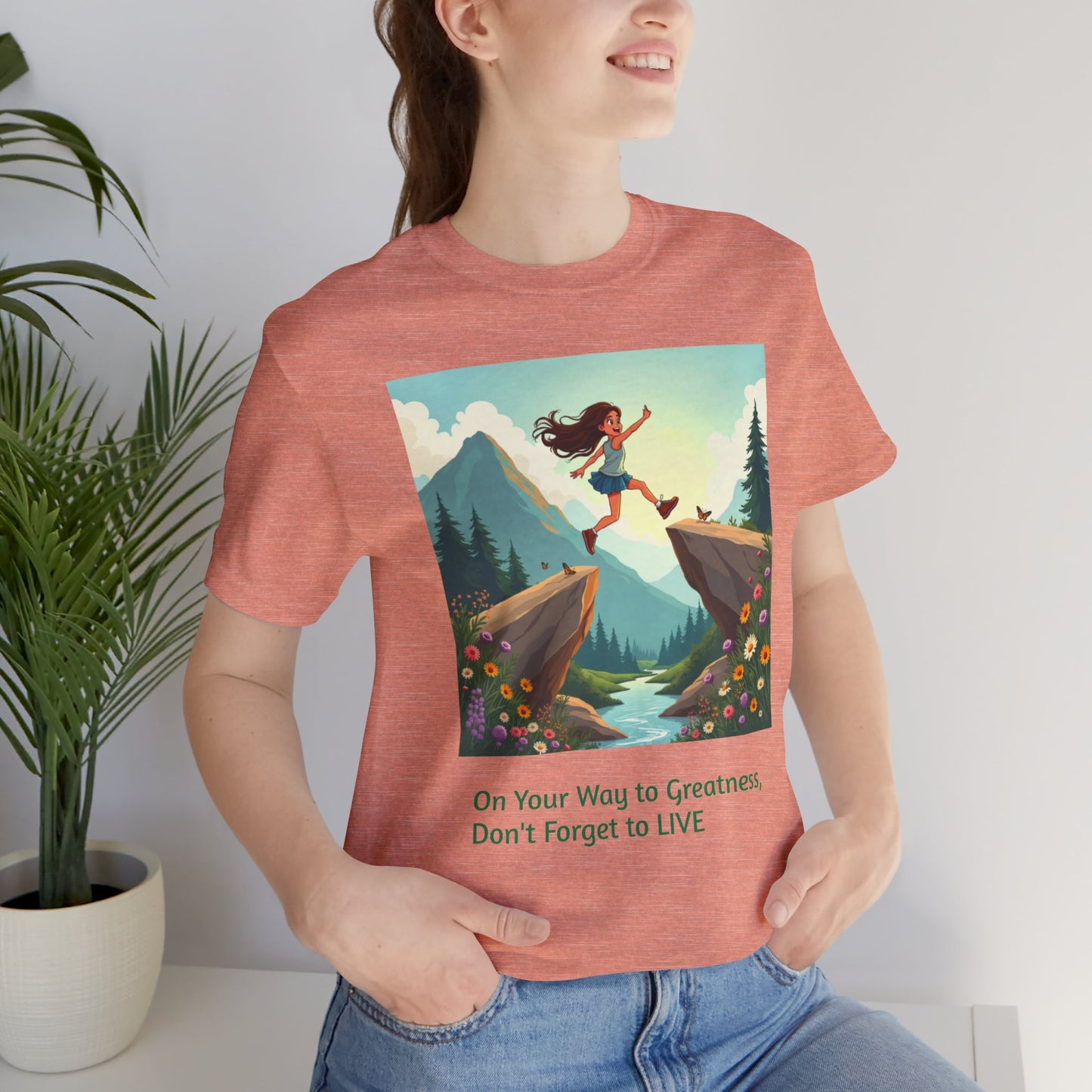 Inspirational Short Sleeve Tee, Motivational T-Shirt, Adventure Shirt, Gift for Dreamers, Positivity Apparel