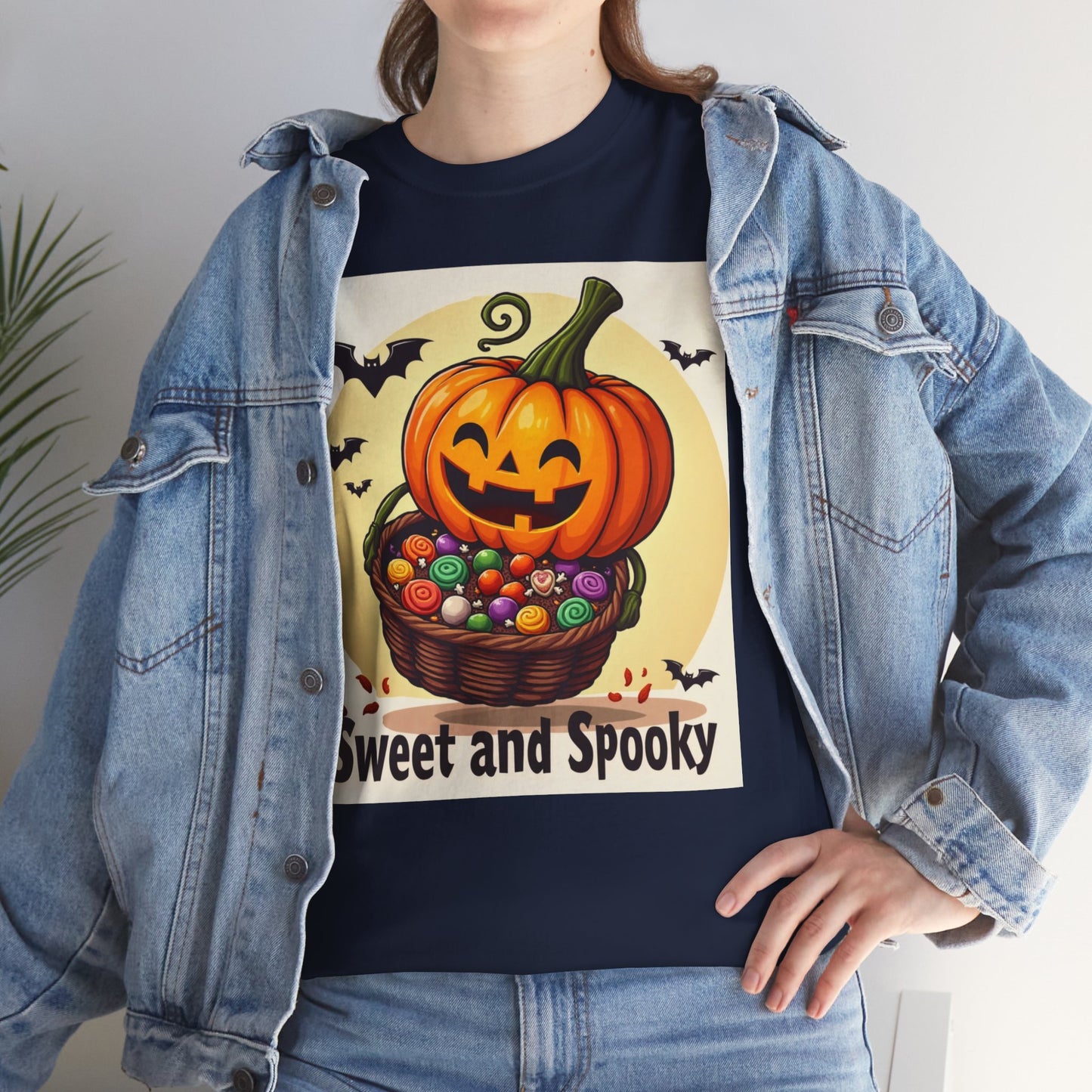Sweet and Spooky Halloween Tee, Unisex Cotton Shirt for Fall, Pumpkin Lover's Gift, Trick or Treat Top, Halloween Party Wear