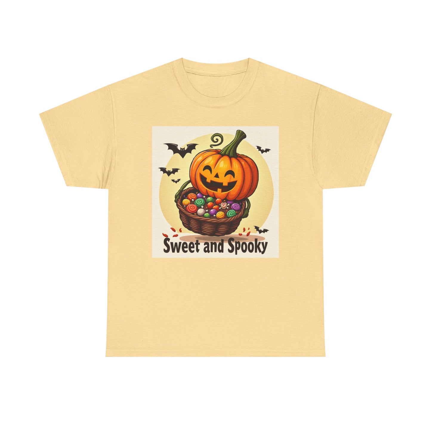 Novelty Tee Sweet and Spooky Pumpkin Tee - Perfect for Halloween, Fall Festivities, Family Gatherings, Casual Wear, Gifts