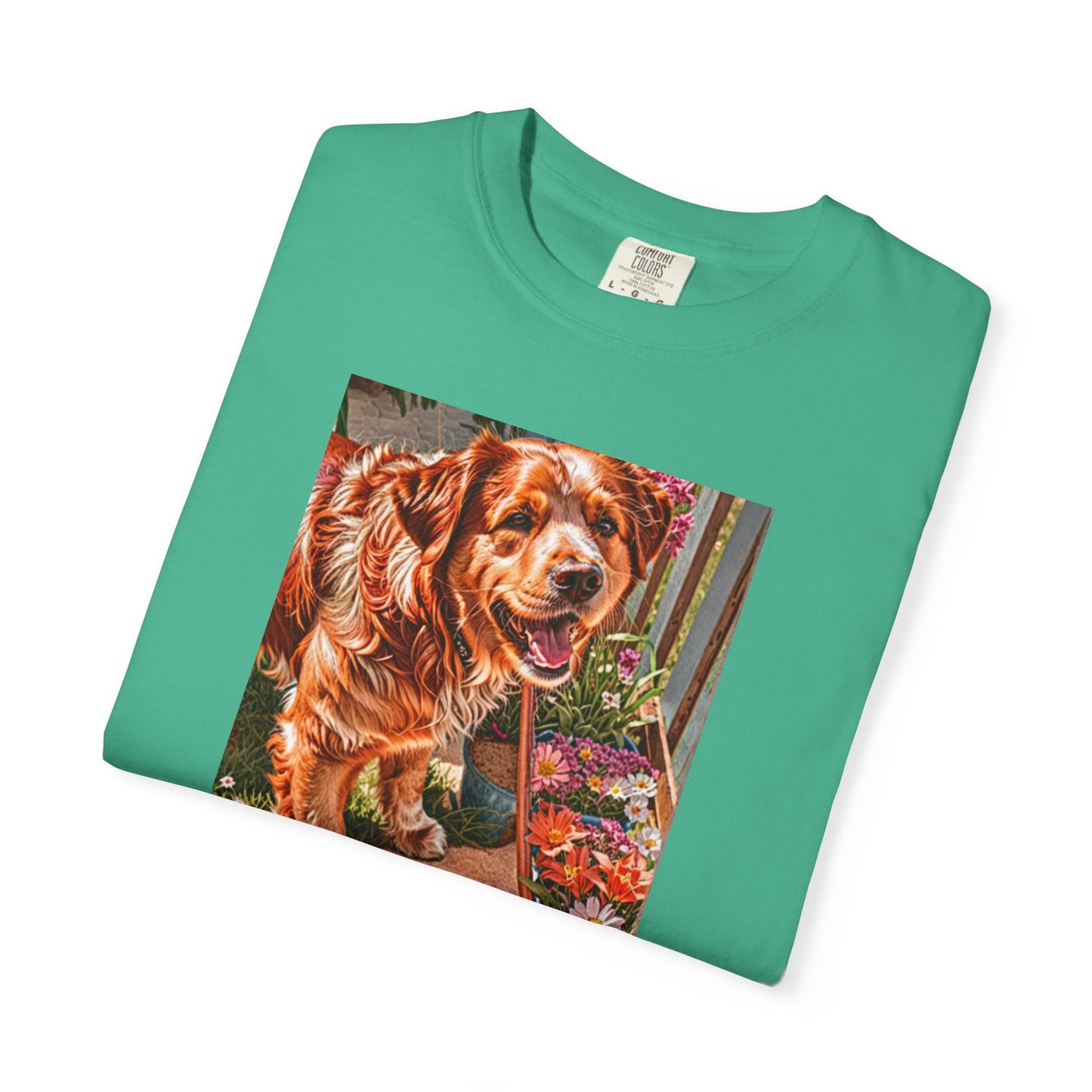 Garden Dog T-Shirt | Just Admiring Your Garden, Pet Lover Gift, Dog Lover Apparel, Nature Lover Tee, Cozy Casual Wear