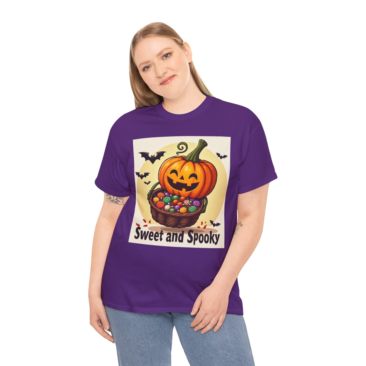 Sweet and Spooky Halloween Tee, Unisex Cotton Shirt for Fall, Pumpkin Lover's Gift, Trick or Treat Top, Halloween Party Wear