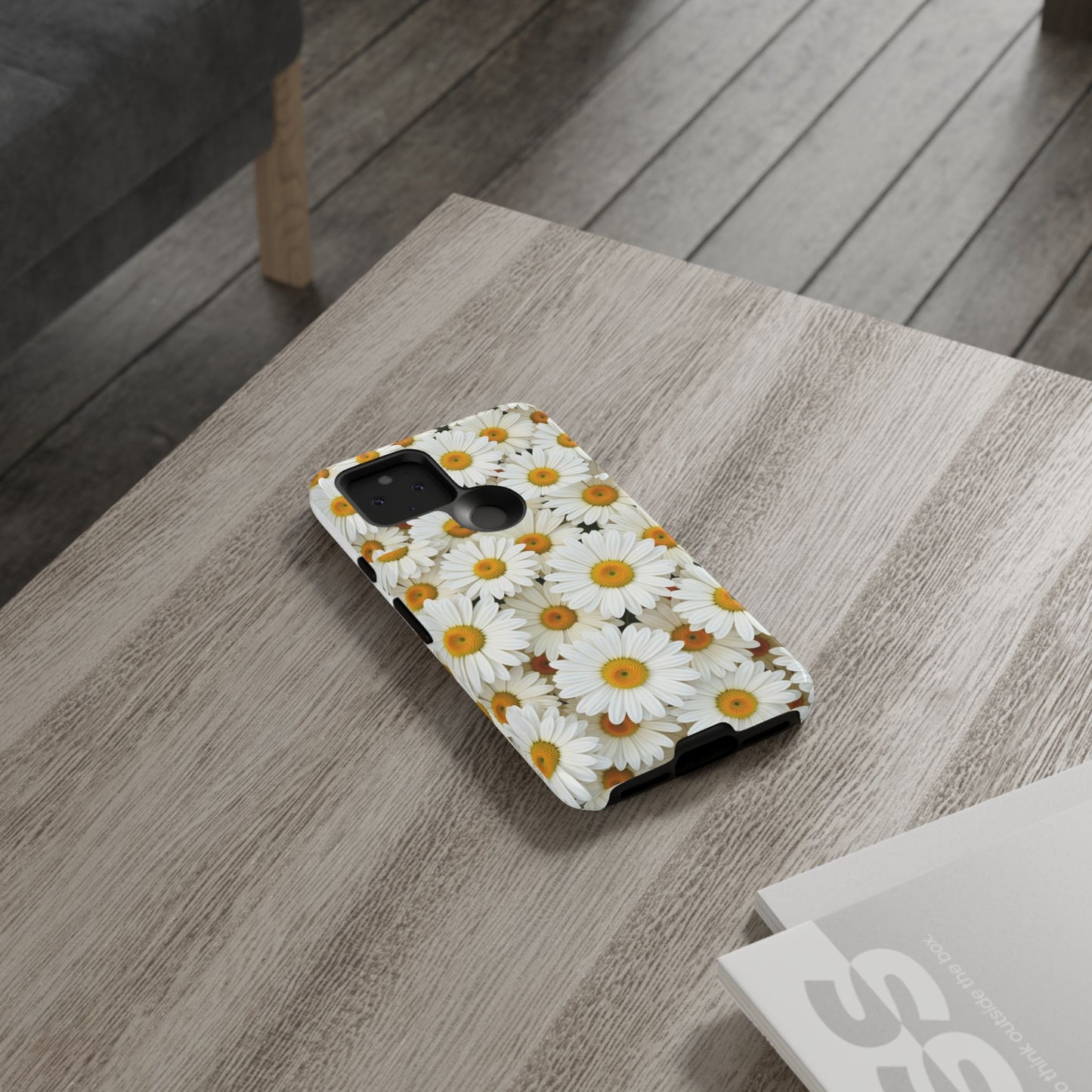 Floral Phone Case, Tough Cases, Daisy Pattern, Nature Lover Gift, Spring Accessory, Stylish Protection