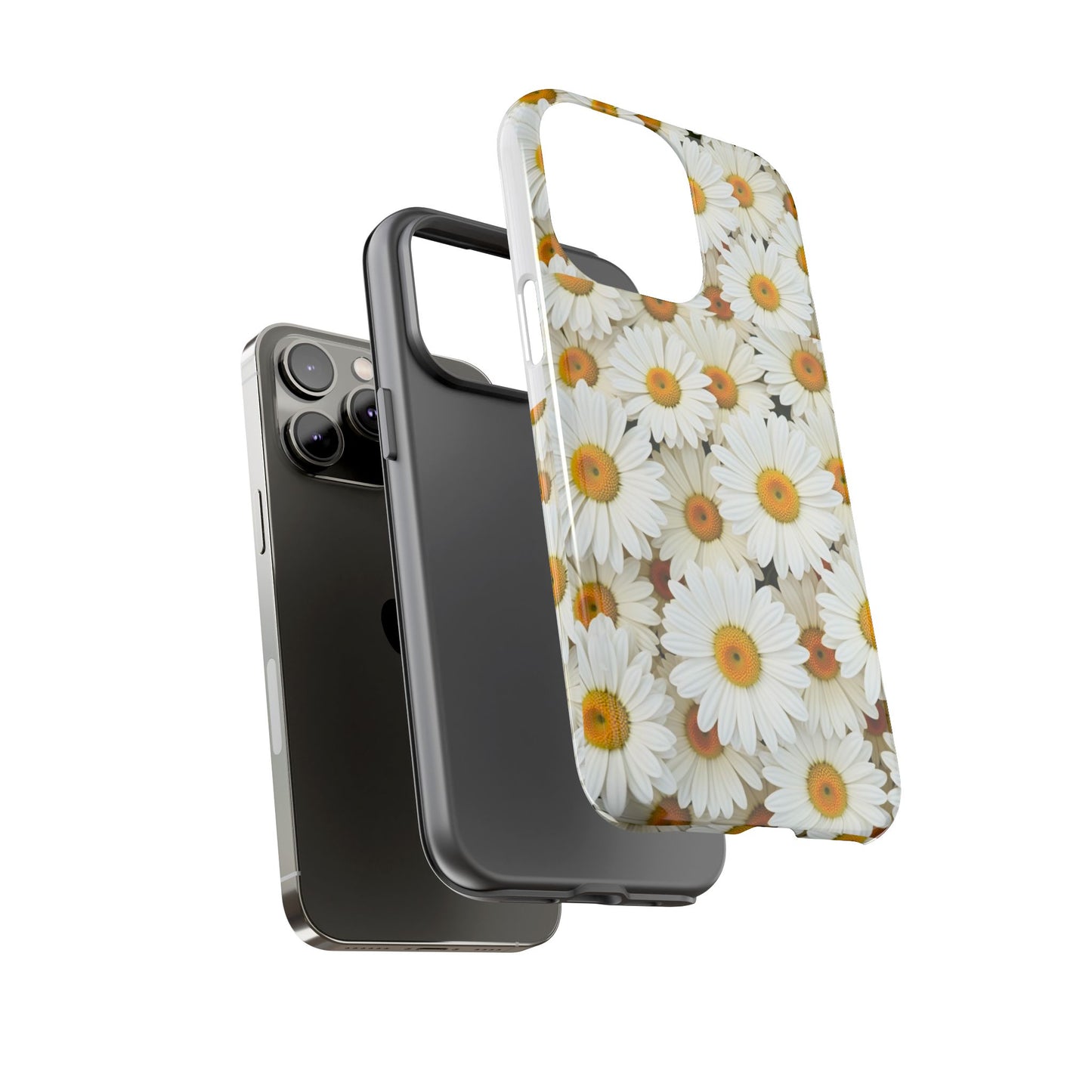 Floral Phone Case, Tough Cases, Daisy Pattern, Nature Lover Gift, Spring Accessory, Stylish Protection