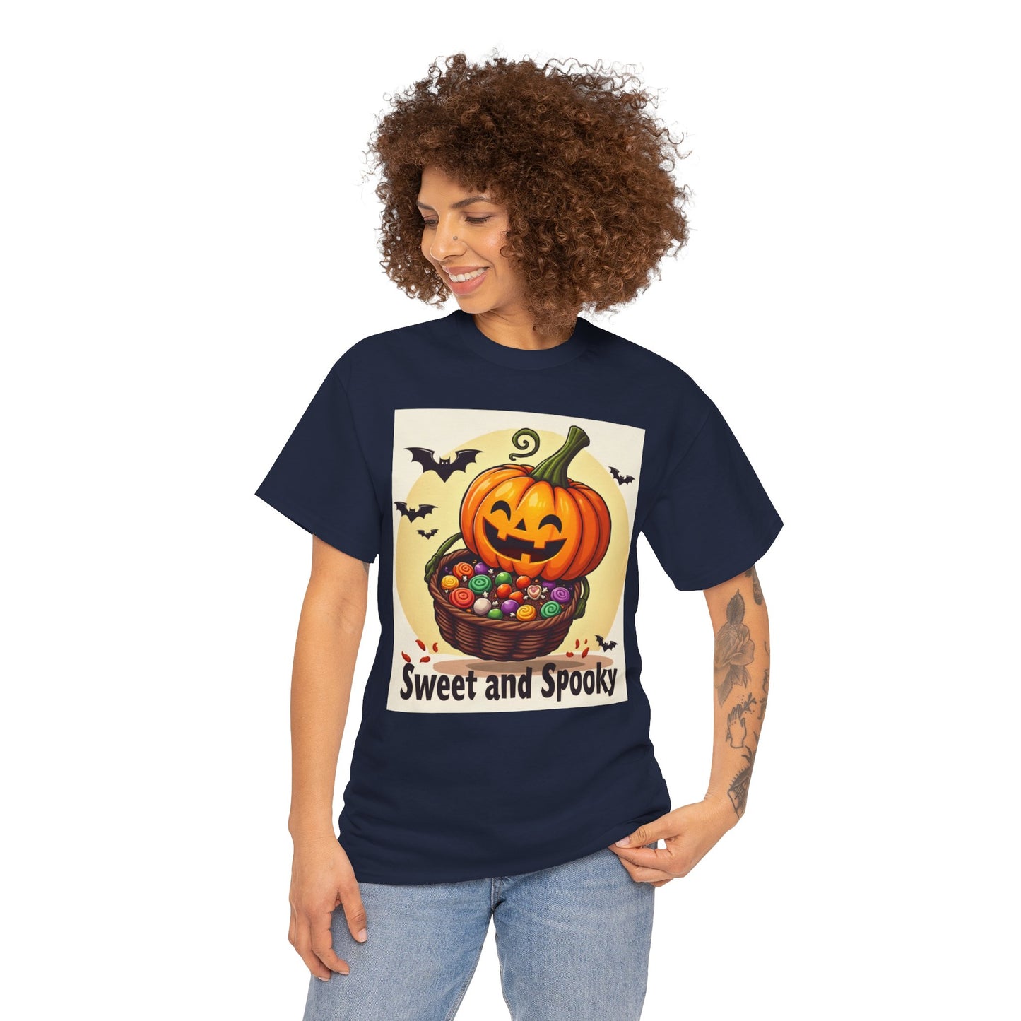 Sweet and Spooky Halloween Tee, Unisex Cotton Shirt for Fall, Pumpkin Lover's Gift, Trick or Treat Top, Halloween Party Wear