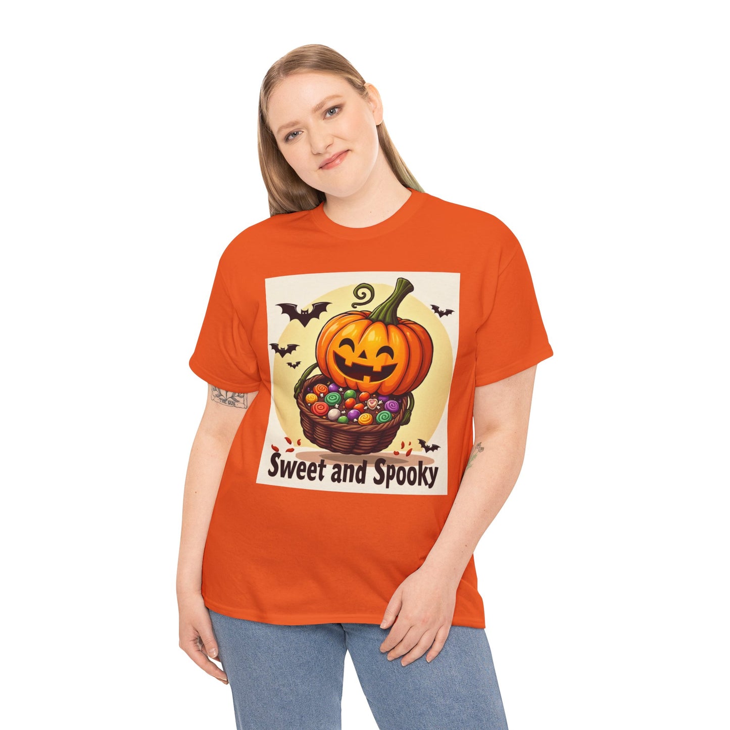 Sweet and Spooky Halloween Tee, Unisex Cotton Shirt for Fall, Pumpkin Lover's Gift, Trick or Treat Top, Halloween Party Wear