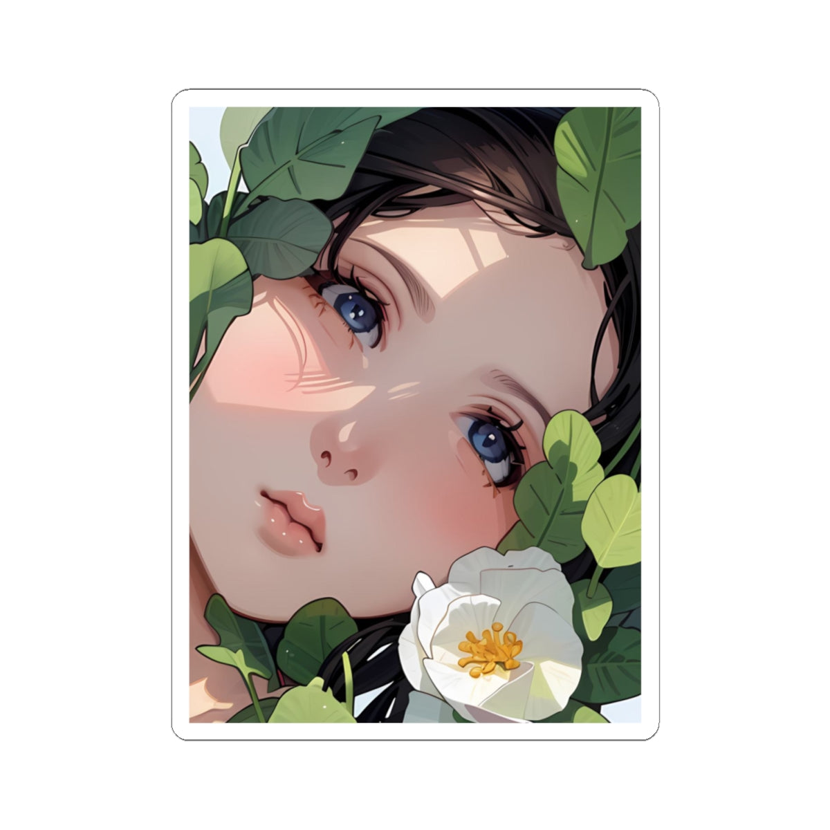 Serene Nature Kiss-Cut Stickers - Floral Aesthetic Decals for Journals, Laptops, Water Bottles, Gifts, and Decor