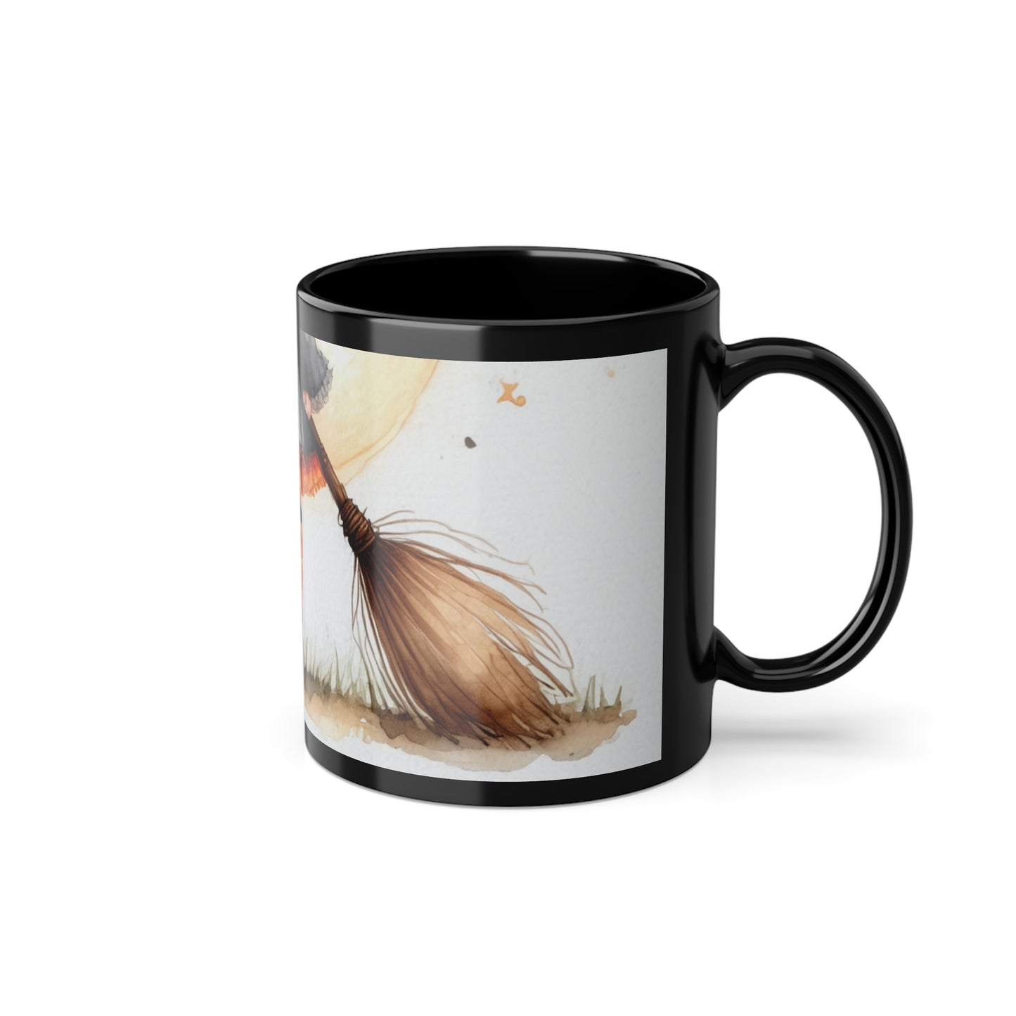 Halloween Black Coffee Cup, Cute Cat Mug for Witch Lovers, Perfect Fall Gift, Spooky Home Decor, Cozy Beverage