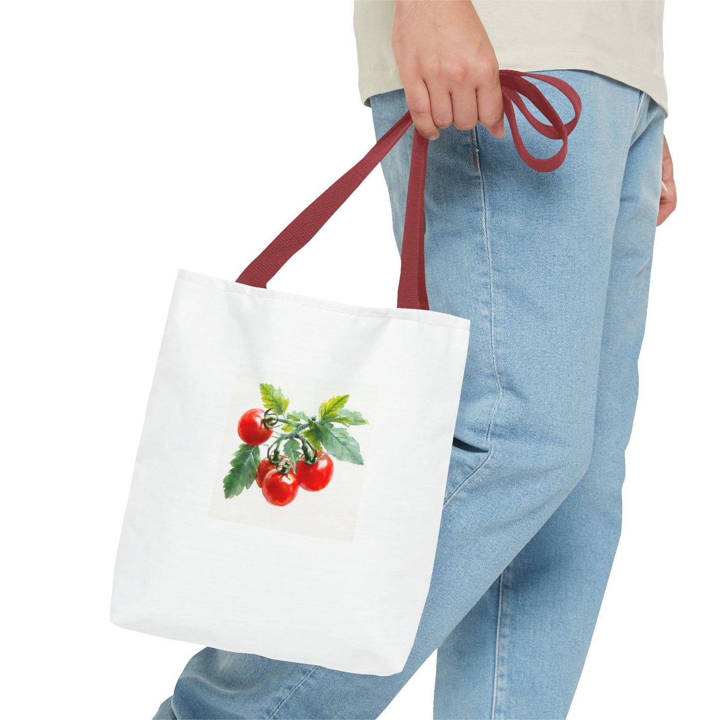 Tomato Print Tote Bag - Perfect for Farmers Markets, Grocery Shopping, Gardening Gifts, Summer Outings