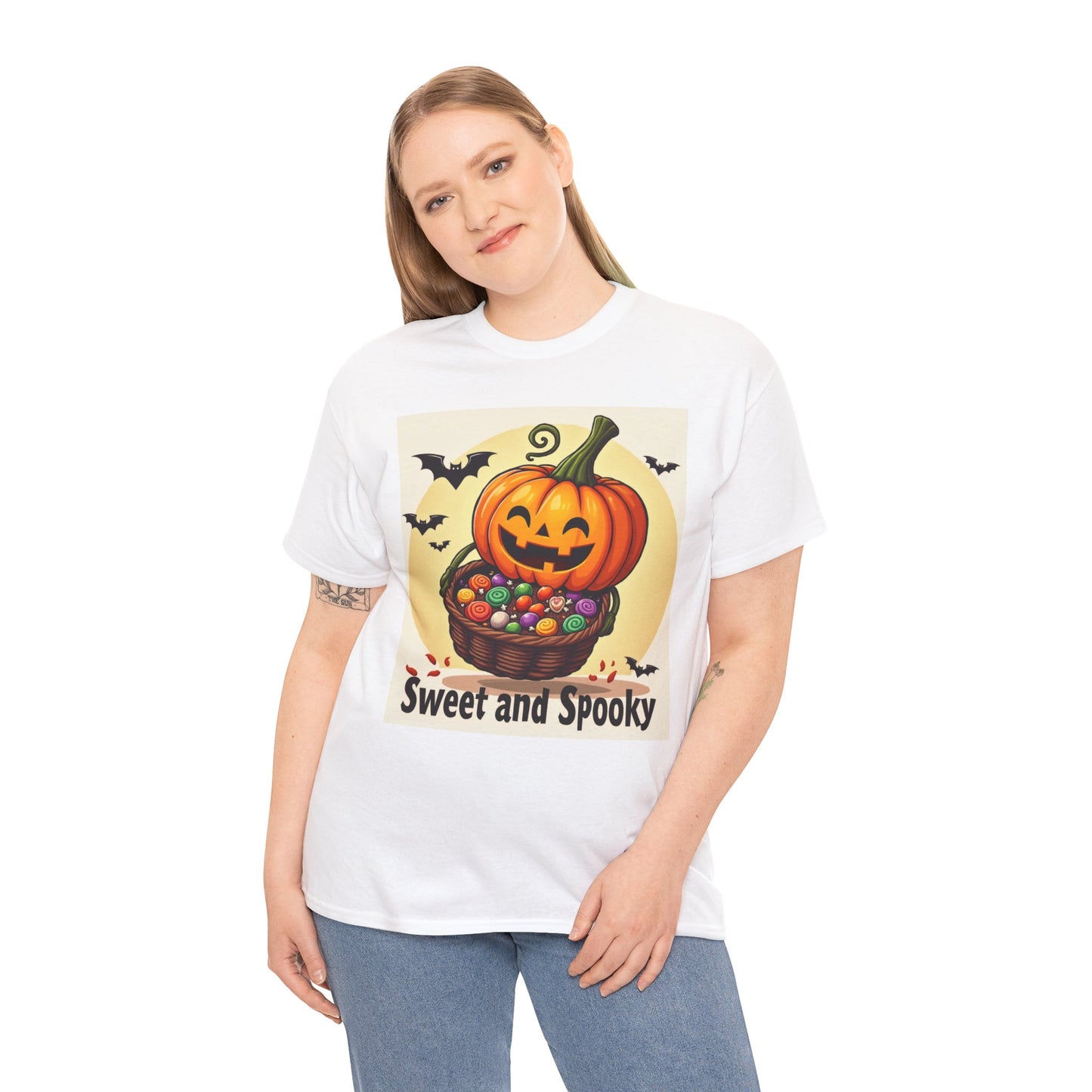 Sweet and Spooky Halloween Tee, Unisex Cotton Shirt for Fall, Pumpkin Lover's Gift, Trick or Treat Top, Halloween Party Wear