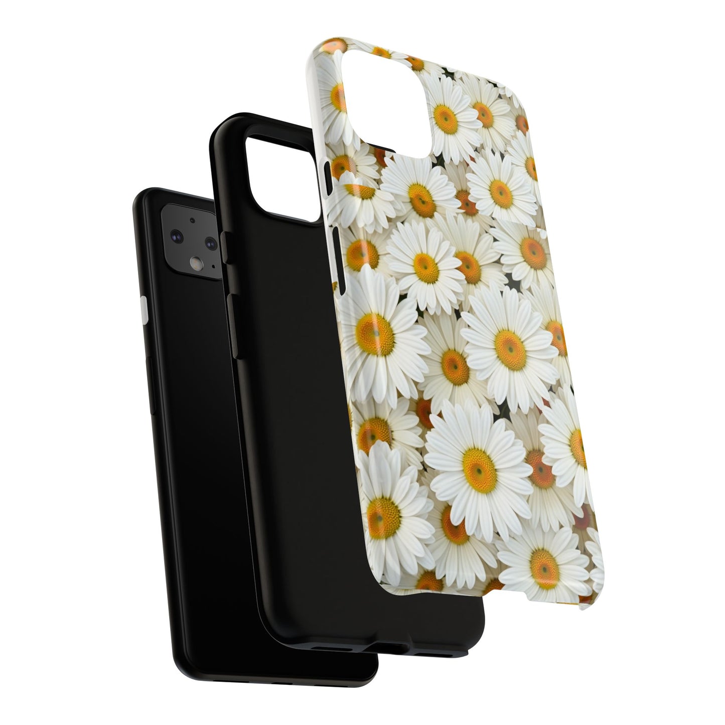 Floral Phone Case, Tough Cases, Daisy Pattern, Nature Lover Gift, Spring Accessory, Stylish Protection