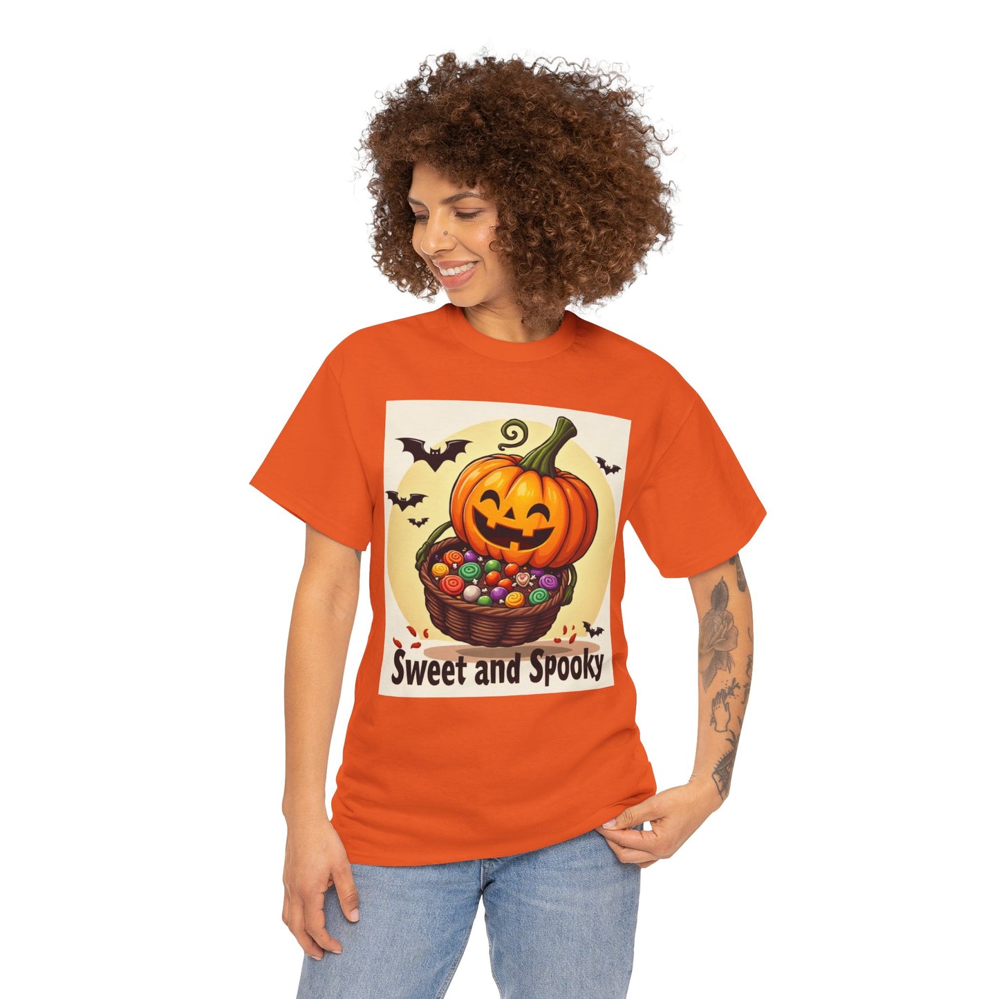 Sweet and Spooky Halloween Tee, Unisex Cotton Shirt for Fall, Pumpkin Lover's Gift, Trick or Treat Top, Halloween Party Wear