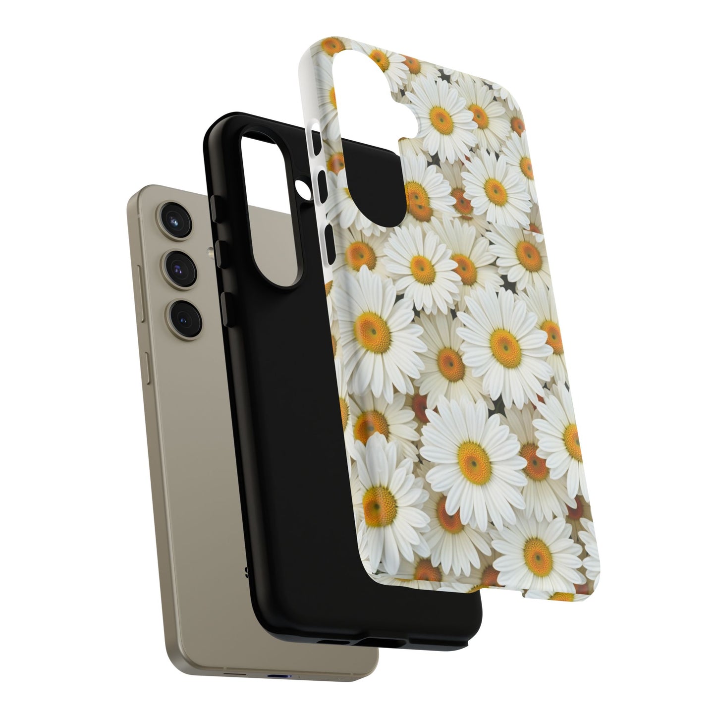 Floral Phone Case, Tough Cases, Daisy Pattern, Nature Lover Gift, Spring Accessory, Stylish Protection