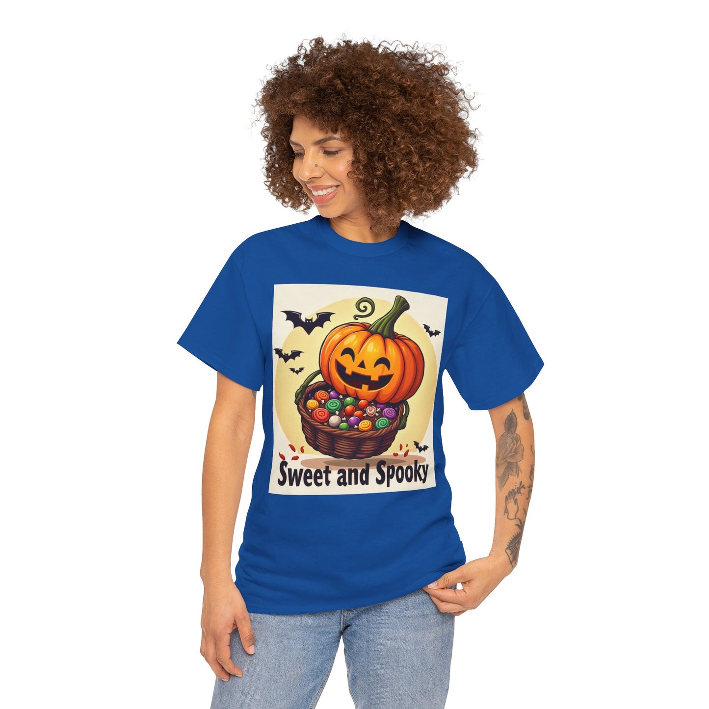Sweet and Spooky Halloween Tee, Unisex Cotton Shirt for Fall, Pumpkin Lover's Gift, Trick or Treat Top, Halloween Party Wear
