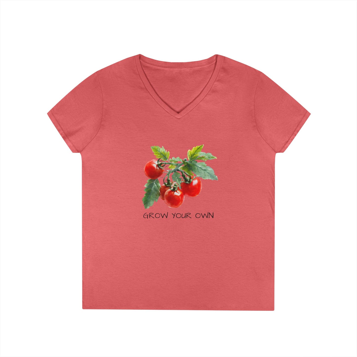Ladies' V-Neck T-Shirt, Gardening Gift, Eco-Friendly Apparel, Plant Lover Shirt, Grow Your Own T-Shirt
